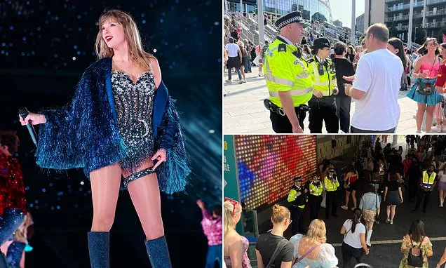 Police crack down on the ticketless Taylorgaters with security stepped up  following Taylor Swift terror plot as crowds build ahead of star's third  concert at Wembley Stadium | Daily Mail Online