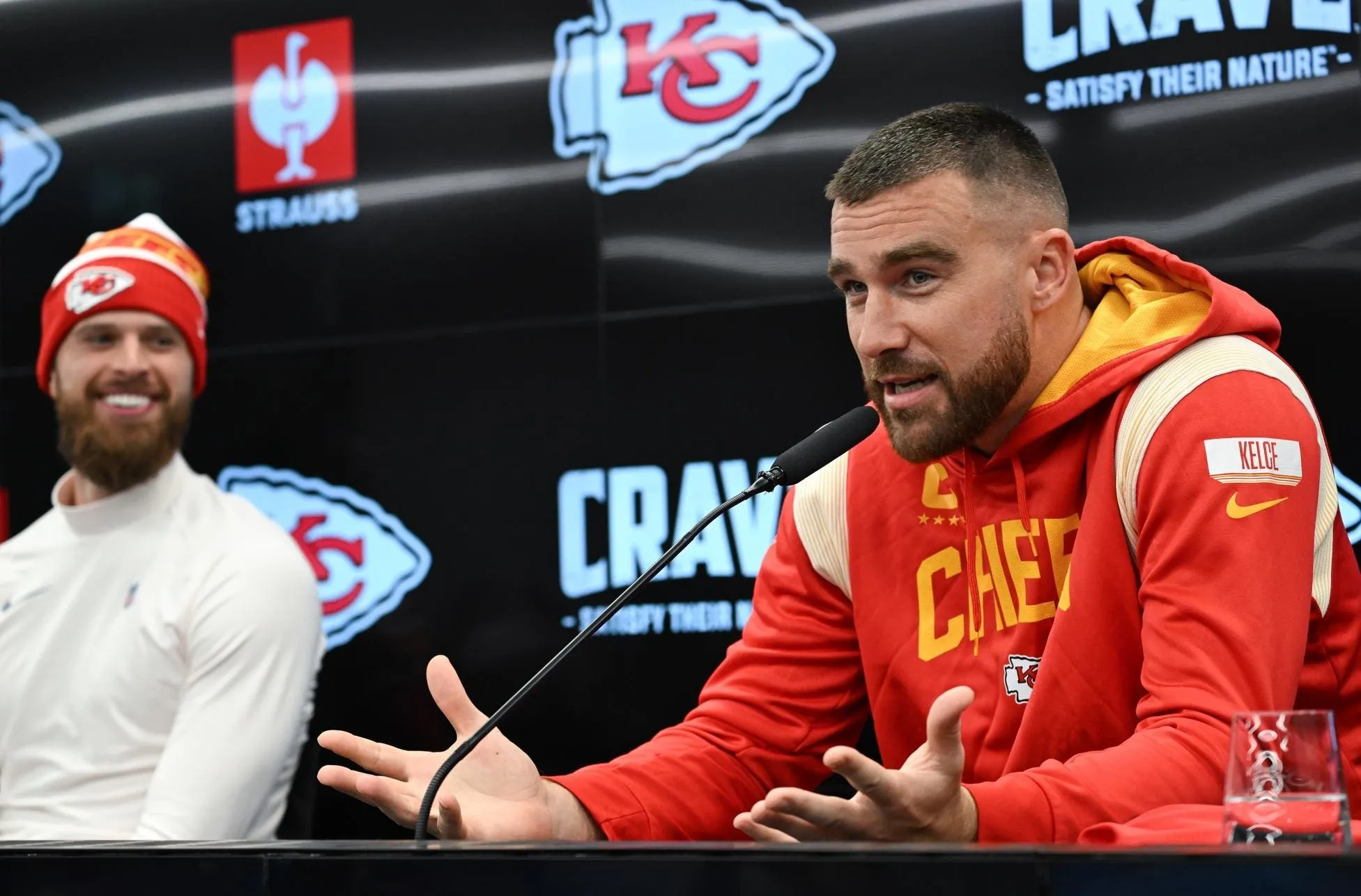 Travis Kelce Reacts To Harrison Butker's Speech Evoking Taylor Swift