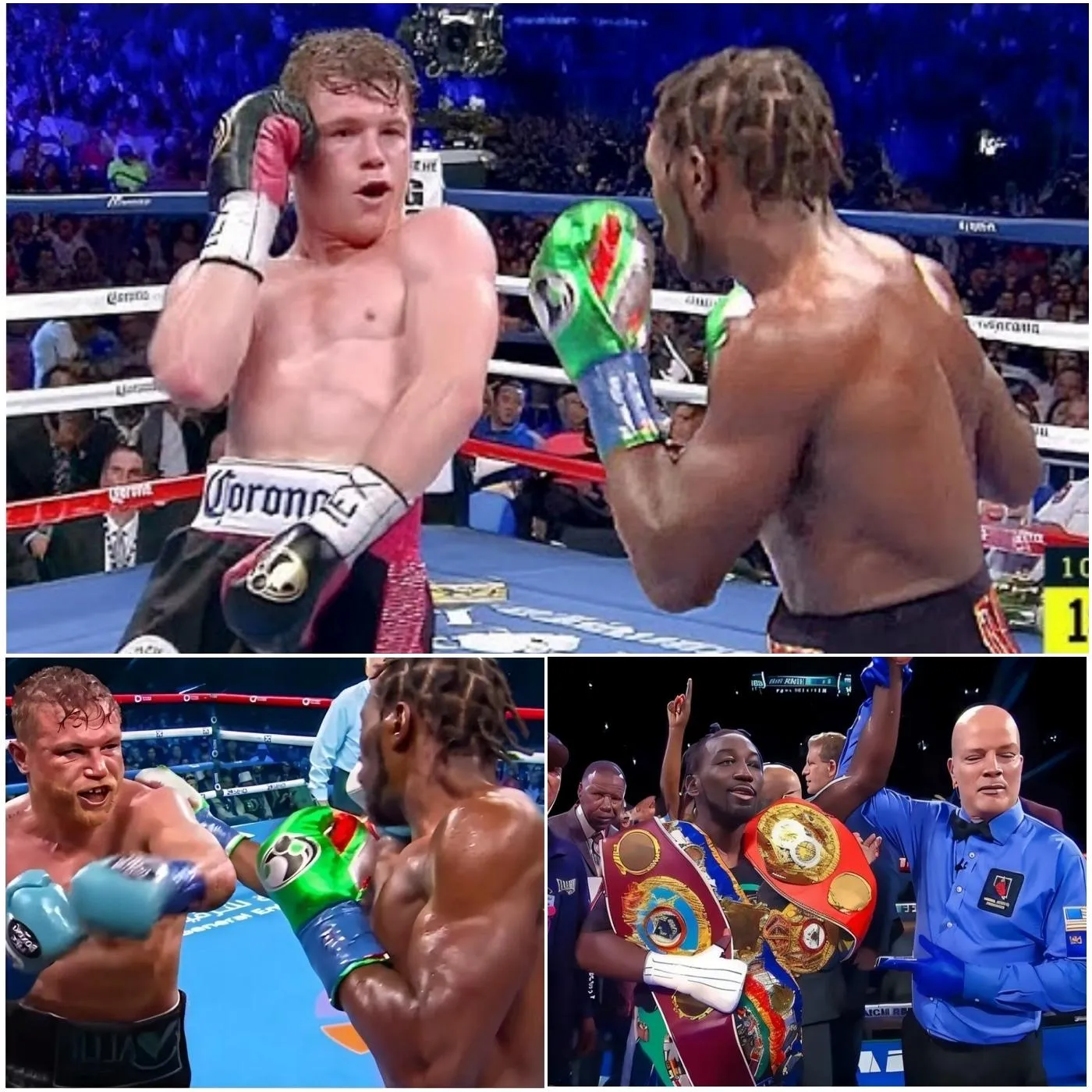 Cover Image for 🚨 Shocking Surprise !: “Le roi est tombé!” – Terence Crawford surprend le monde, frappe Canelo Álvarez en seulement 25 minutes. 😱